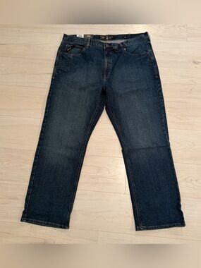 Ariat Work Men's Relaxed Boot Dark Blue Denim Jeans NWT